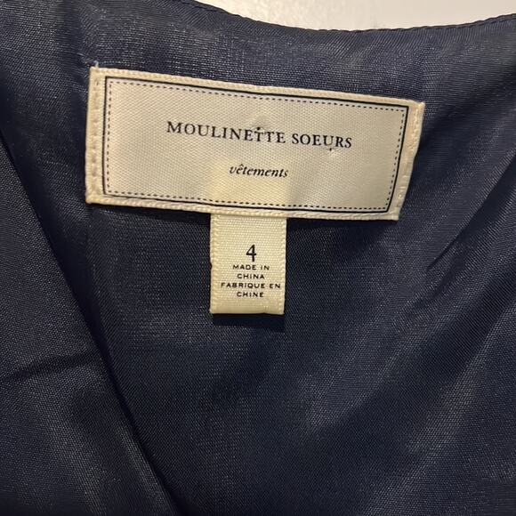 Anthropologie Moulinette Soeurs Silk Abstract Sleeveless V-Neck Dress - Picture 5 of 16